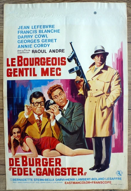belgian poster BOURGEOIS GENTIL MEC, LEFEBVRE, BLANCHE, ANNIE CORDY, COWL, GERET