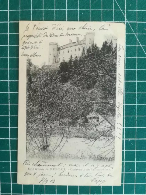 Sc075 CPA Be Circa 1900 - High Saône - Castle Of Ray On Saône