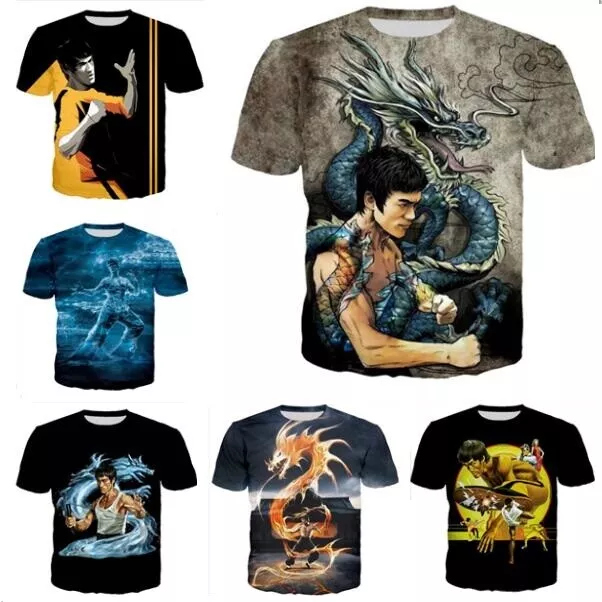 T-shirt casual 2021 nuova donna/uomo Bruce Lee stampa 3D manica corta top