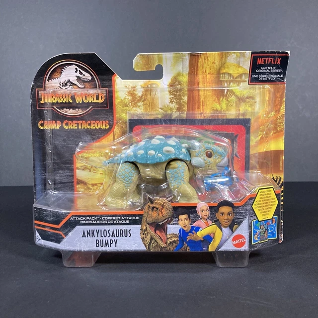 JURASSIC WORLD CAMP Cretaceous Anklyosaurus Bumpy Attack Pack Action ...