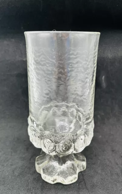 Tiffin Franciscan Madeira SingleClear Vintage Footed Iced Tea Glass. 6.5”. Mint