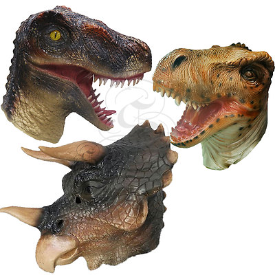 PartyCostume Festa in Costume di Halloween Maschera in Lattice a Testa di Animale Dinosauro Dino Triceratops 