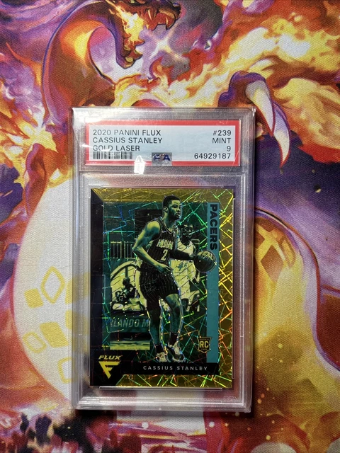 2020-21 Panini Flux Gold Laser 10/10 PSA 9 Cassius Stanley #239 RC Pacers