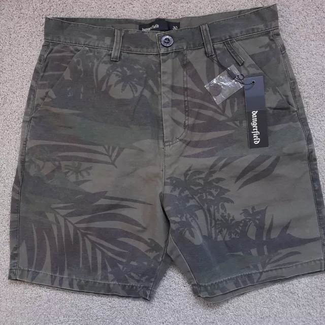 Dangerfield Shorts 30 Camo Khaki Cotton NEW Mens Boys