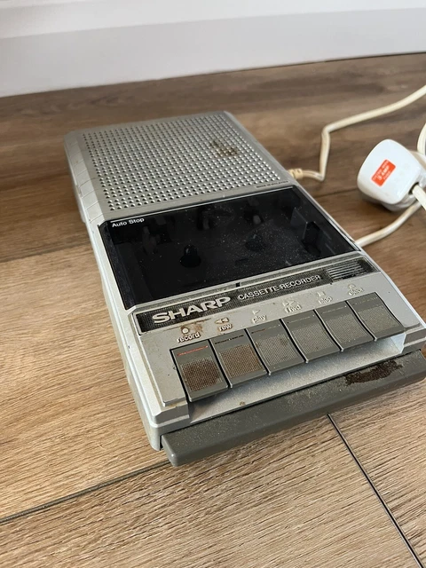 Sharp Type Recorder VINTAGE SHARP PORTABLE Cassette Tape Recorder Player Model RD-630E 1985 ...