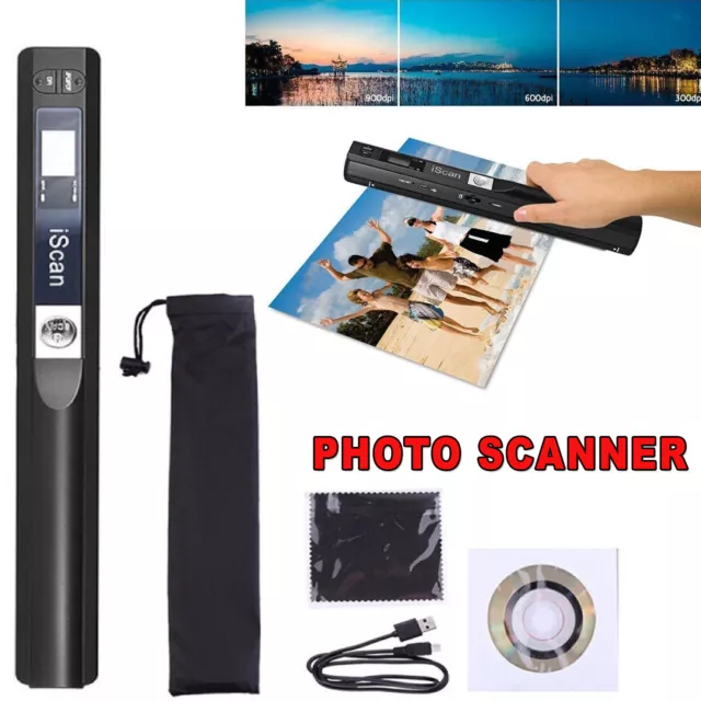 900DPI A4 Portable iScan Color USB 2.0 Mobile PDF/JPE Document Photo Scanner AUS