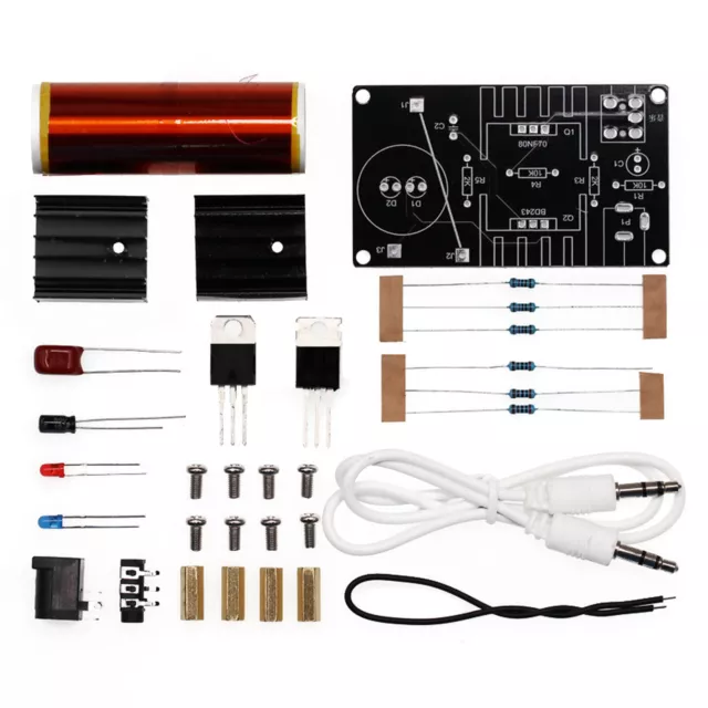 MINI TESLA COIL Plasma Speaker Kit Electronic Field Music 15W DIY Project  £9.59 - PicClick UK