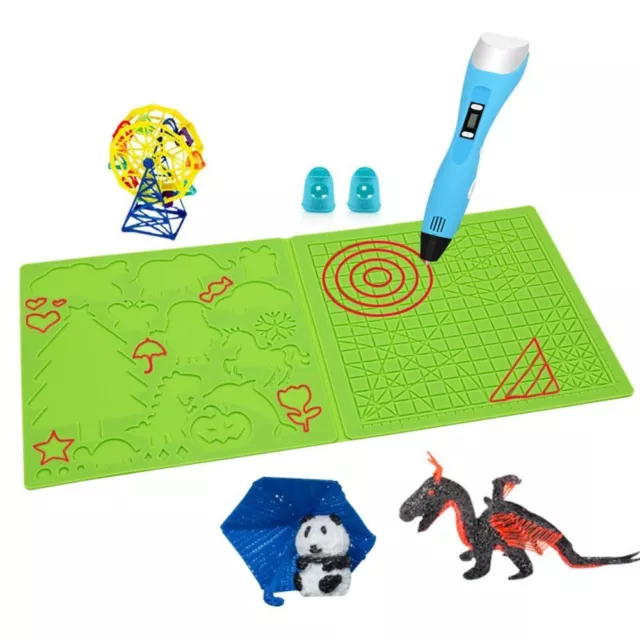 Printing Pen Pad Template Drawing Tools Silicone Mat With 2 Finger Protectors