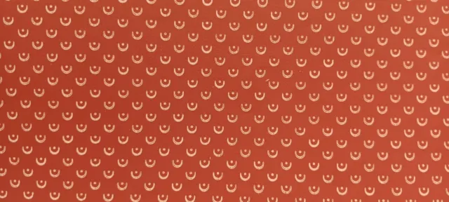 Vintage Dollhouse Wallpaper 1:12, 3 Sheets, Sienna Red, Traditional, 11" x 18"