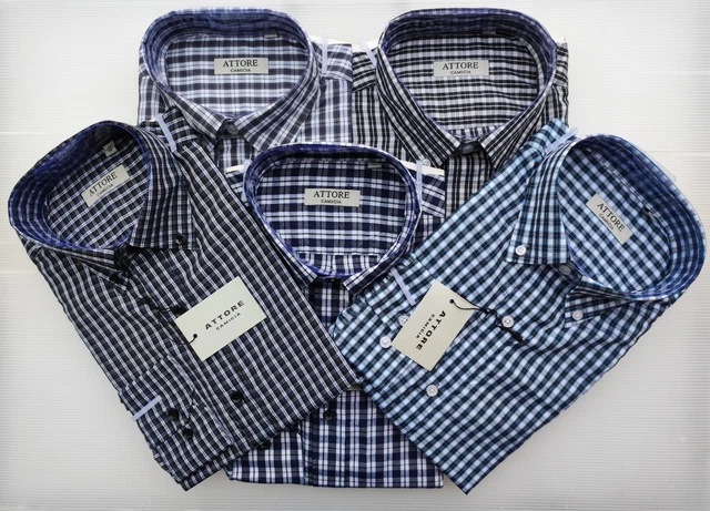 Chemise Pour Homme Riccardo Busi - Manches Longues - Made In Italy - Taille XXL/43 1/2 - Neuf Avec étiquettes
