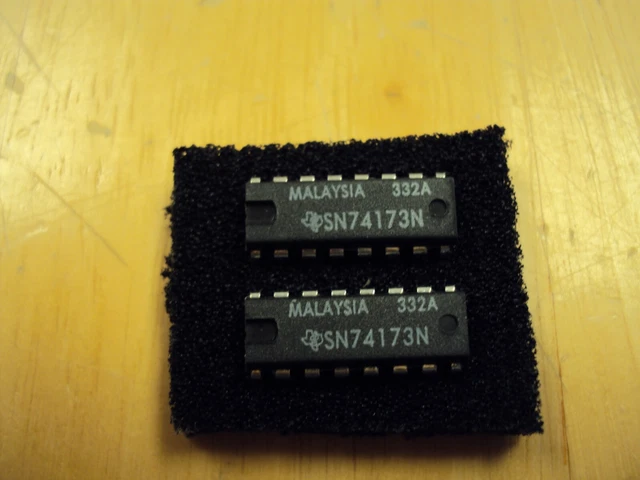 TEXAS INSTRUMENTS SN74173N 16-Pin Dip D-Type Register IC Qty (2)  nos