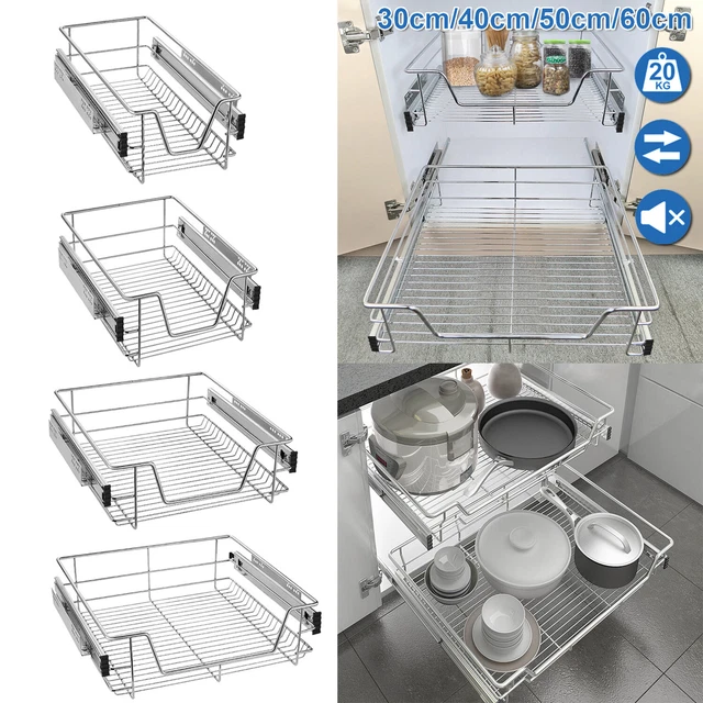 Cassetto telescopico cassetto cucina cavo per cestello 30 40 50 60 cm estratto armadio scaffale