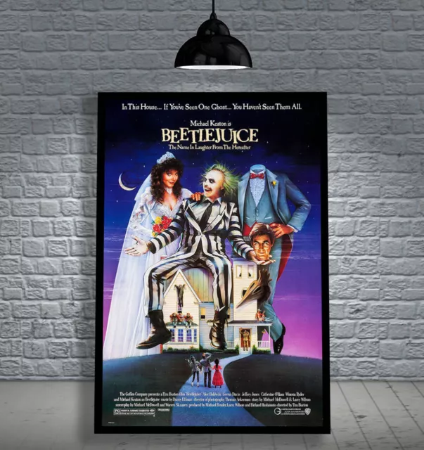 Beetlejuice 1988 Framed Movie Poster Print Cinema A1 & 60Cmx40Cm