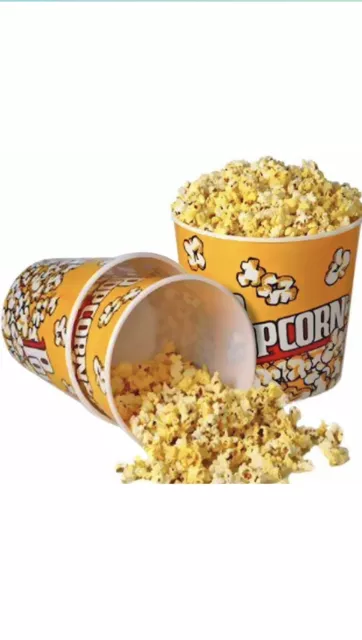 Retro Style Plastic Popcorn Bucket (3 Pack)