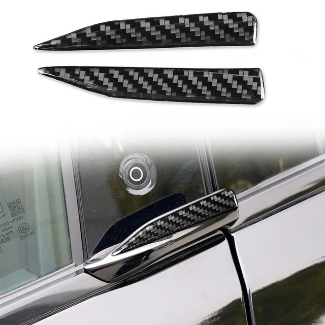 Copertura Maniglia Adesivo Decorativo Finitura ABS Auto Stile Fibra di Carbonio