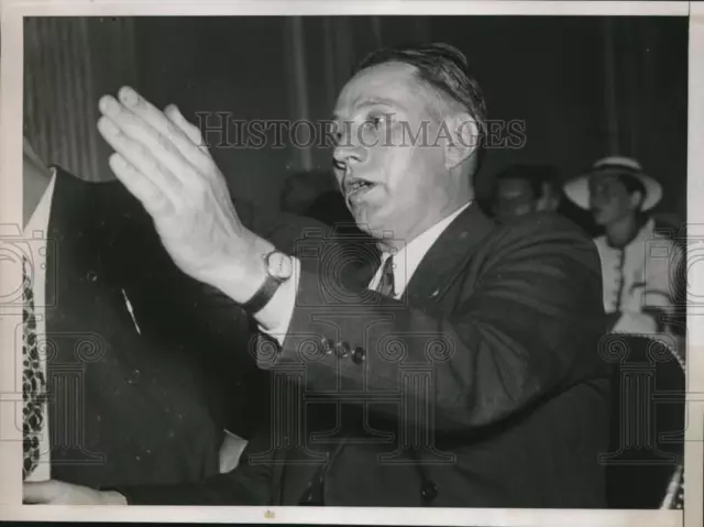 1938 Press Photo steel union official John Grajciar at Civil Liberties hearing