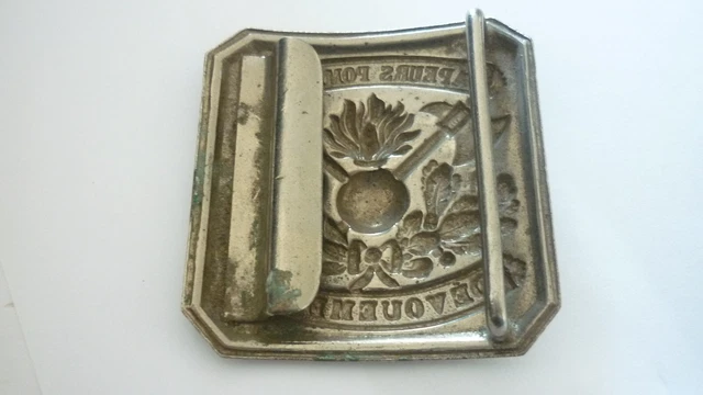 Boucle De Ceinture étain Vintage 1989 - Pompier Volontaire Siskiyou, Boîte
