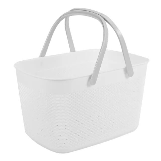 Plastic Hand Basket Bathroom Storage Baskets with Handle Household Storage Tool