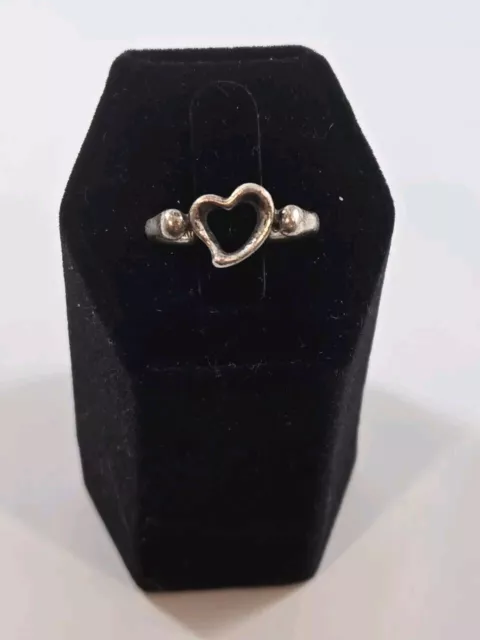 Tiffany & Co. Sterling Silver 925 Ring Open Heart Band by Elsa Peretti SIZE 6