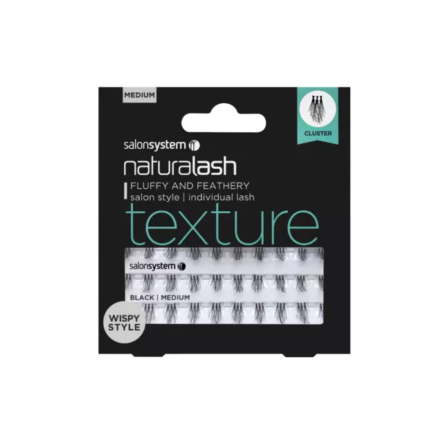 Salon System Naturalash Wispy Style Individual Lashes Black Medium