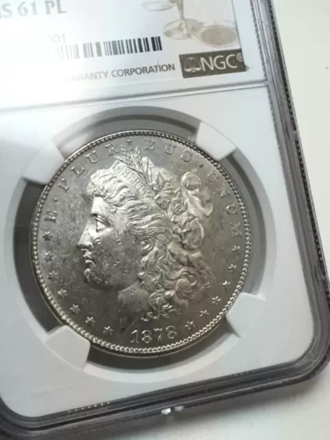 1878 "Rev of 78" Morgan Silver Dollar | MS 61  PL NGC, Bright White