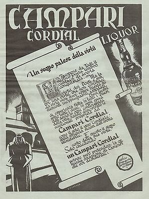J0234 Cordial Campari Liquor - Pubblicità formato grande del 1934 - Old advert