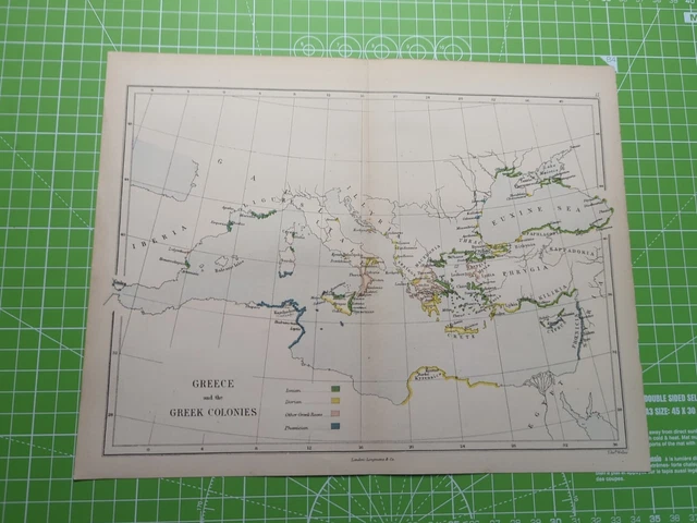 1882 Greece And The Greek Colonies Map - Weller