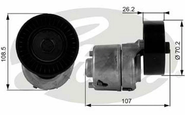 GATES Galet tendeur pour FORD FIESTA COURIER KA T38215 - Pièces Auto Mister Auto