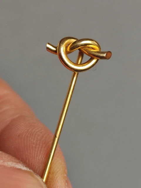 Superbe épingle à cravate chat 19e siècle argent massif silver cat stick pin