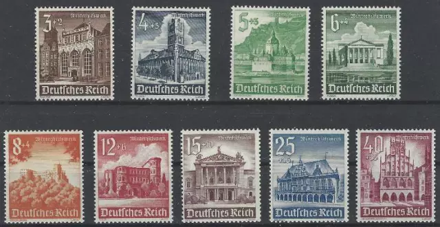 1940 Deutsches Reich ** postfrisch MiNr. 751-759 Winterhilfswerk Bauwerke