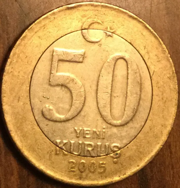 2005 Turkey 50 New Kurus Coin