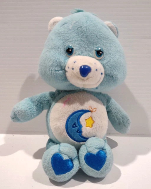 VINTAGE CARE BEAR Bedtime Bear Medium 23cm Blue with Moon