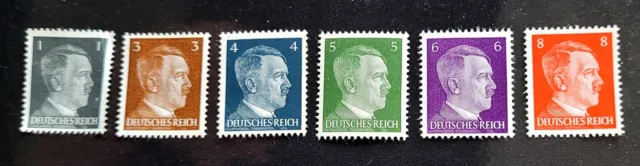 Set of Rare Historical Stamps - Third Reich - Adolf Hitler