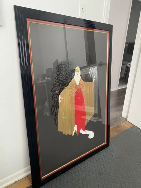 "Place de L'Opera" Limited Edition Embossed Serigraph 34" x 47" Framed by Erte