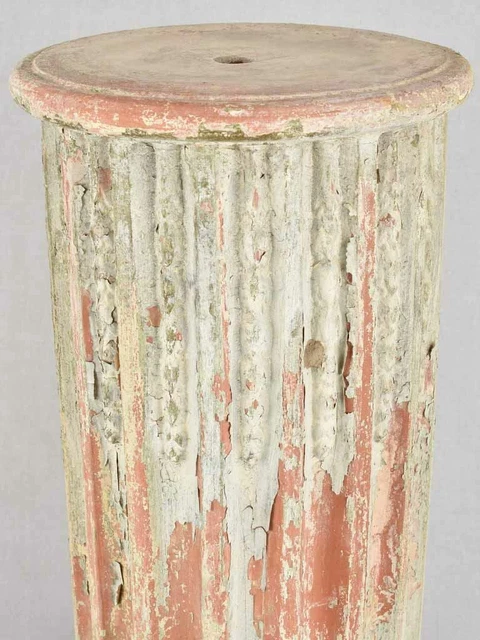 Pair of terracotta column pedestals 27½" 3