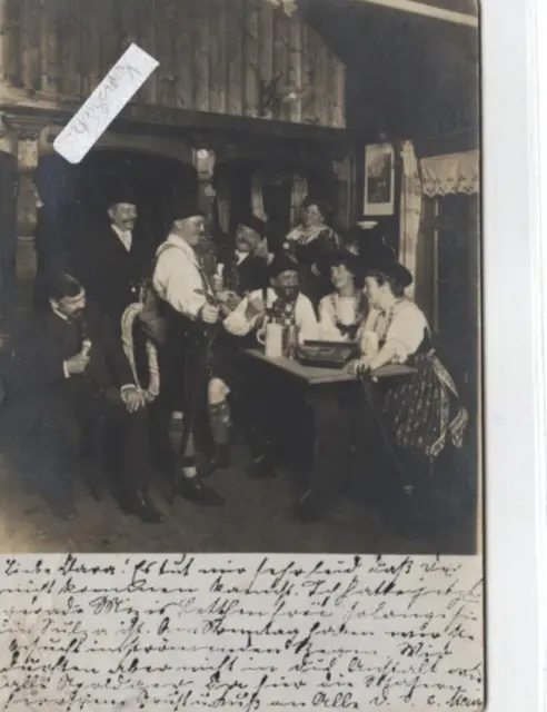 Fest Feier Kneipe Trachten    alte Fotokarte gest Apolda 1907