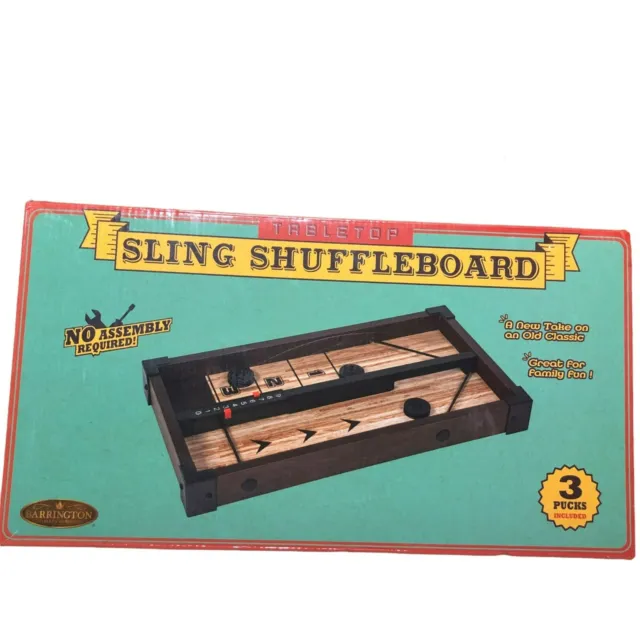 Barrington Tabletop Sling Shuffleboard Game w/3 Pucks, NOB