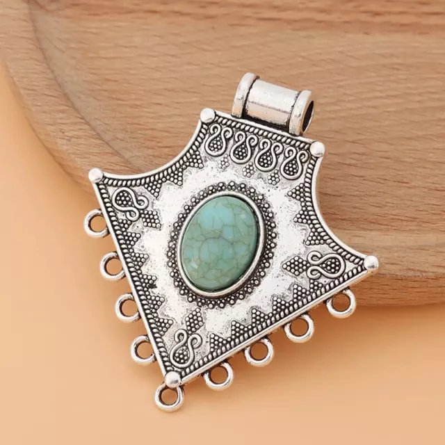 2 x Tibetan Silver Tone Large Boho Chandelier Connector Charms Necklace Pendants