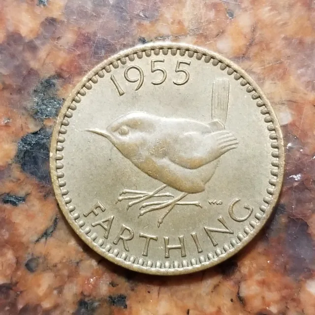 1955 Great Britain Farthing Coin - Au - #B1947