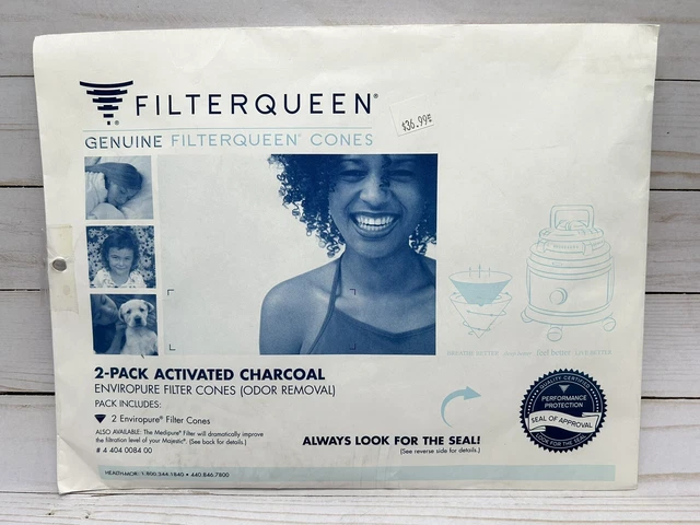 Genuine Filter Queen Filter Cones Activated Charcoal 2 Pack 4 404 0084 00