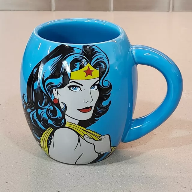 DC Comics Wonder Woman Oval Blue Ceramic Coffee Mug