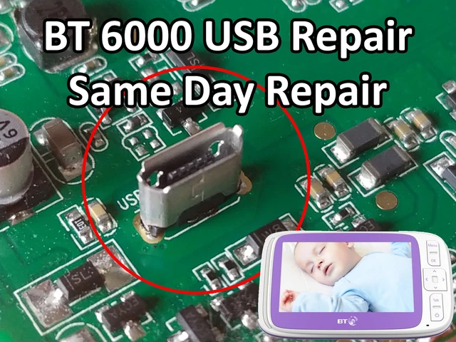 BT 6000 (088306) Ladeanschluss REPARATURSERVICE USB Ersatz Babyphone