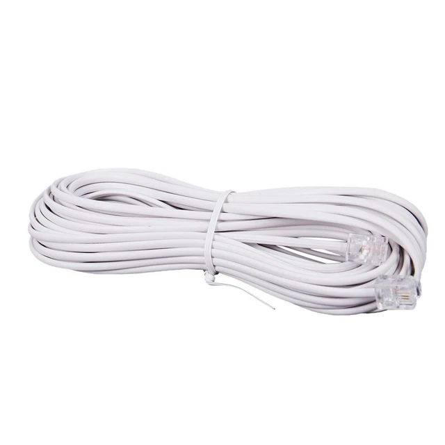 di Prolunga per Connettore Telefonico RJ11 da 1 Pz 10 M Bianca I9L4
