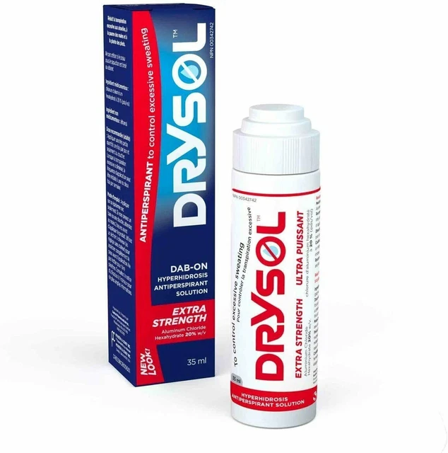 DRYSOL EXTRA STRENGTH Dab-On Antiperspirant Hyperhidrosis Excess ...