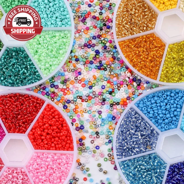 20000PCS 2Mm Glass Seed Beads DIY Crystal Necklace Bracelet Assorted Radiant Bea