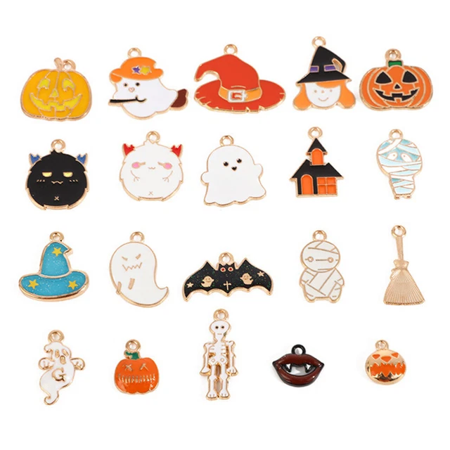 20pcs Halloween Legierung Charme Cartoon Armband Ohrring Halskette Herstellung