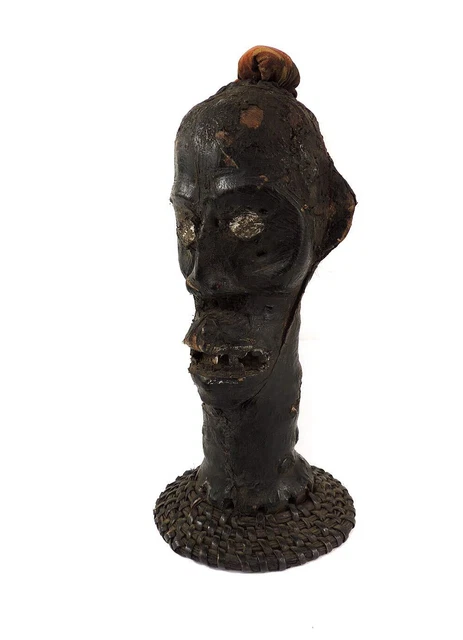 Ejagham Ekoi Head Leather Nigeria African Art