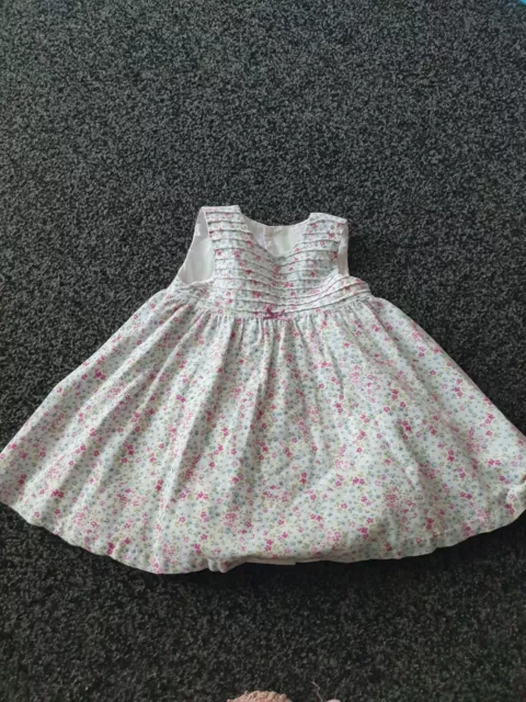 mothercare floral baby girls dress 9-12 month