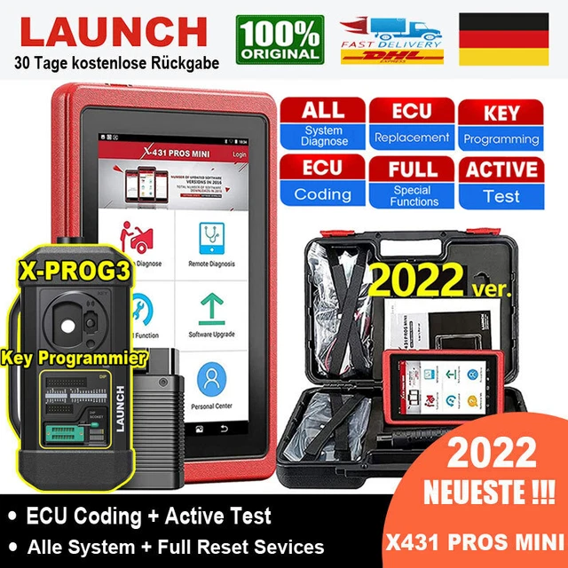 Dispositivo diagnostico LAUNCH X431 Pros Mini & X-PROG 3 veicoli OBD2 ALL SYSTEM Key Program