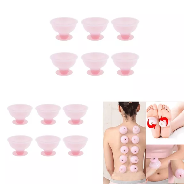 12 PCS Silicone Cupping Therapy Set Acupuncture Suction Massager Pain Relief